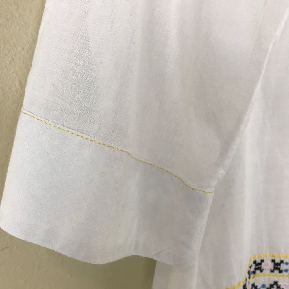 3J Workshop Johnny Was embroidered pintuck top M - Picture 8 of 12